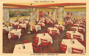 CHICAGO, IL Illinois  THE BAMBOO INN Restaurant~Lounge Interior c1950's Postcard