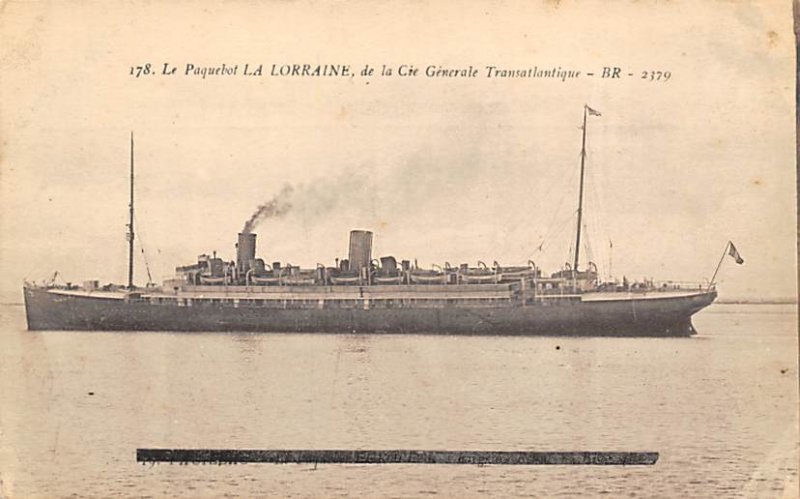 La Lorraine French Line Ship Unused 