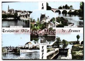 Modern Postcard La Suze Sarthe Third city in France castle of blue beard dam ...