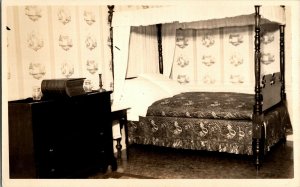 RPPC Montpelier, Thomaston ME Attic Bedroom Vintage Postcard I45