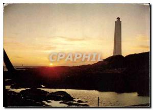 Modern Postcard Les Sables d'Olonne Sunset on the lighthouse