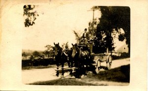 VT - Jericho. Ira Thayer and His Team  *RPPC