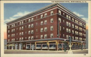 Martinsburg WV Shenandoah Hotel Linen Postcard