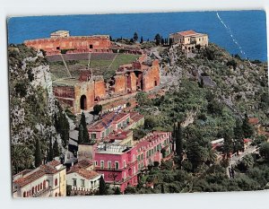 Postcard A bird's-eye of the Greek Theatre, Taormina, Italy