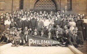 Philomathean Society Club University Pennsylvania ? Philadelphia RPPC postcard