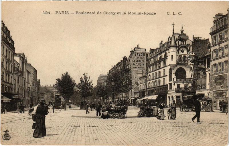 CPA PARIS 18e Boulevard de CLICHY. Le Moulin Rouge (539696)