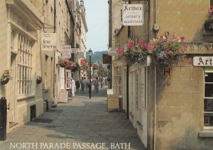 Bath Avon Linens Painters Shop Artists North Parade Postcard