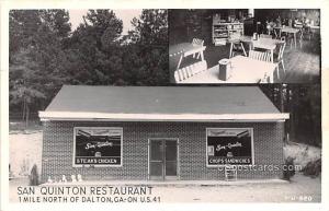 San Quint Restaurant Dalton GA Writing on back