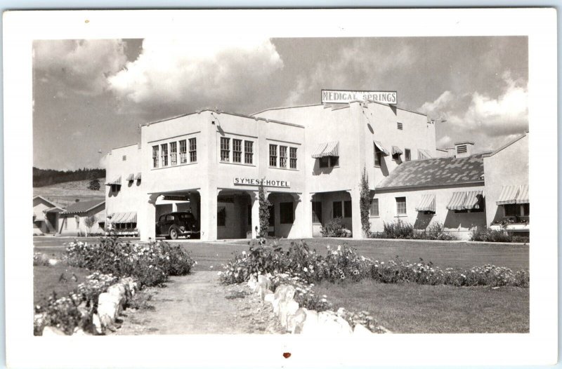 c1940s Hot Springs, MT Medical Symes Hotel Mineral Bath RPPC Real Photo PC A68