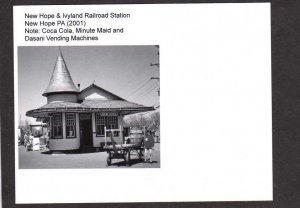 PA New Hope & Ivyland Railroad train Station Depot Pennsylvania Postcard