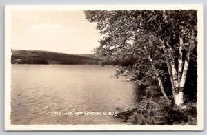 RPPC Twin Lakes New London NH Real Photo Postcard A37