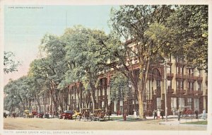 SARATOGA SPRINGS NY~GRAND UNION HOTEL~1911 PHOTOSTINT TINTED PHOTO POSTCARD