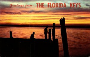 Florida Keys Fishing At Sunset 1969