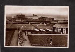 UK Wales Flintshire Rhyl West Promenade Bowling Green Postcard Real Photo RPPC