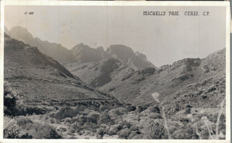 South Africa Michell's Pass Ceres Cape Town RPPC B54