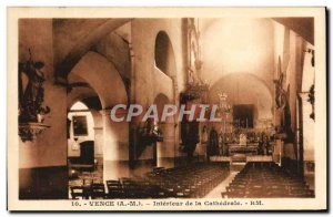 Postcard Old Vence Interior of the Cathedral