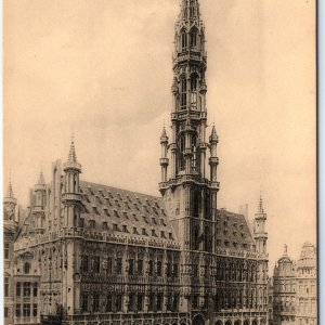 c1900s Brussels, Belgium Town Hall Hotel de Ville Collotype Photo Postcard A81