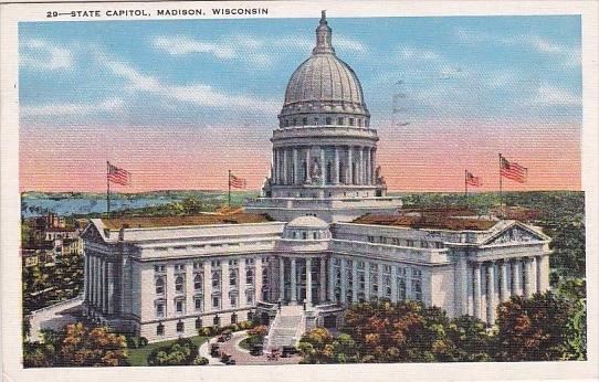 Wisconsin Madison State Capitol 1936