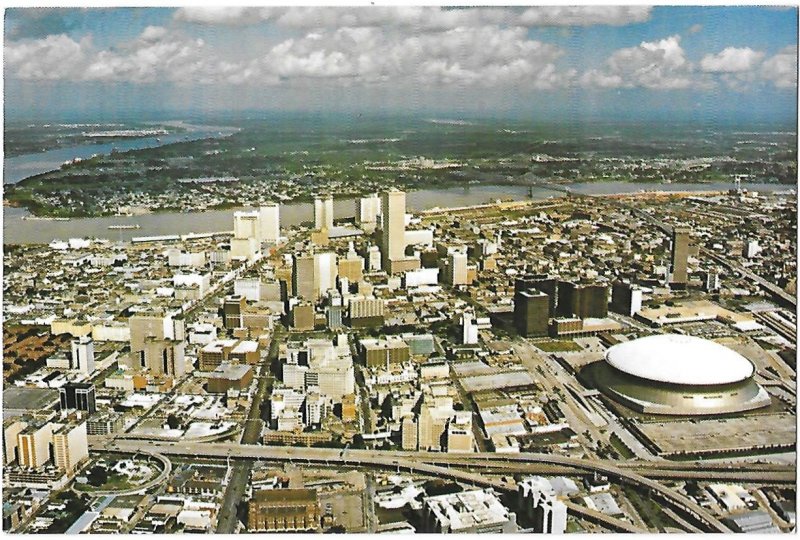 Downtown New Orleans Louisiana Mississippi River & Superdome 4 by 6 size