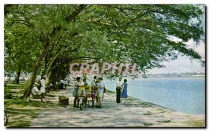 Postcard A Modern seaside szene along the Johore Straits in Johor Bahru Malay...