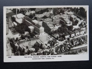 London Aerial View THE ROYAL MASONIC HOSPITAL & NURSES HOME c1960s RP PC