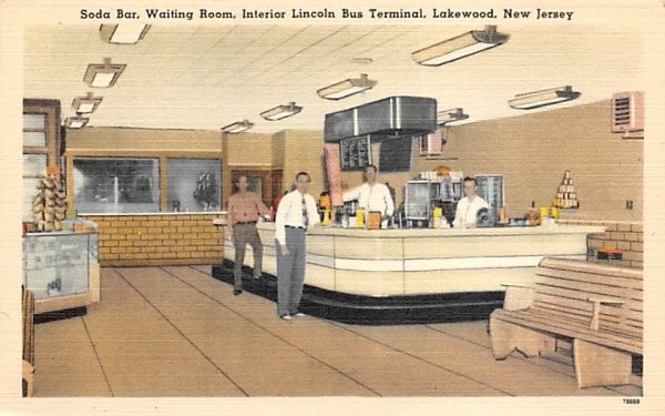 Waiting Room, Interior Lincoln Bus Terminal in Lakewwod, New Jersey