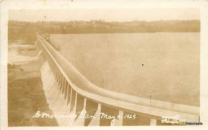 1929 Lonowingo Dam, MARYLAND Susquehama River RPPC 8532 POSTCARD