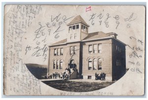 Velva North Dakota ND Hensel ND Postcard Velva Public School 1907 RPPC Photo