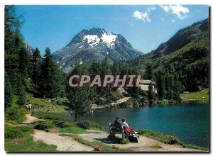 Postcard Modern Cavloccio See bei Maloja Engadin Schweiz