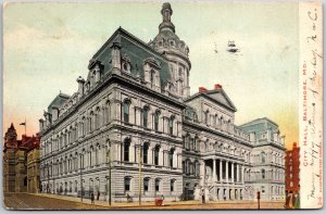 1907 City Hall Baltimore Maryland MD Braodway & Street View Posted Postcard