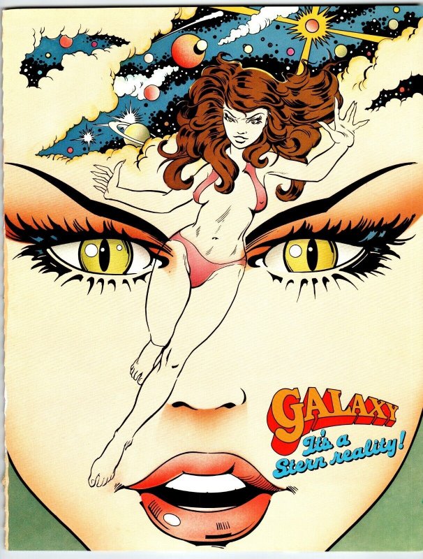 Galaxy Pinball Flyer Original Vintage 1980 Original Fantasy Sci-Fi Detached Page