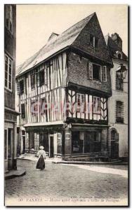 Old Postcard Vannes House that belonged to Gilles de Bretagne