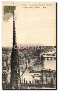 Old Postcard Paris La Fleche Notre Dame and along the Seine