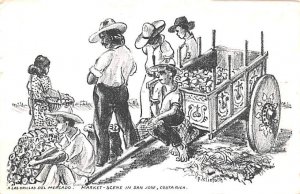 Market Scene Costa Rica Postcard