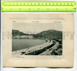 431543 BRAZIL RIO de JANEIRO Beira-Mar Avenue TRAM Vintage Embossed POSTER