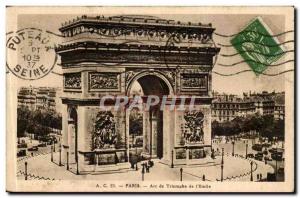 Paris Old Postcard Triumphal Arch of & # 39etoile
