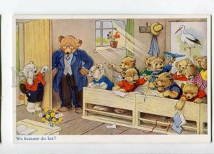 3116686 Dressed TEDDY BEAR School by BAUMGARTEN Vintage PC