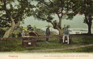 china, HONG KONG, Mountain Chair and Jin-Rickshaw (1900s) Postcard