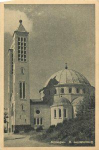 Netherlands Nijmegen H. Landstichting church postcard