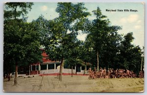 1912 Maryland State Rifle Range Army Training Station Base MD Posted Postcard