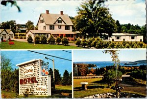 1975 Motel Gisele Ltd. Baddeck Harbour Cape Breton Nova Scotia Vintage Postcard