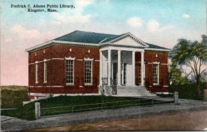 Postcard Fredrick C. Adams Public Library in Kingston, Massachusetts~133649