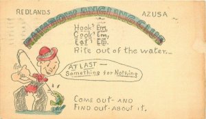 California Redlands Azusa Rainbow Fishing Club Advertising Postcard 22-3688