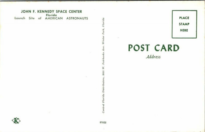 Postcard John F. Kennedy Space Center Florida Launch Site NASA Liftoff  1557