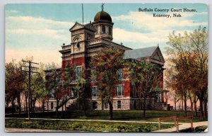 Buffalo County Courthouse Kearney Nebraska NB Grounds Trees Building Postcard 
