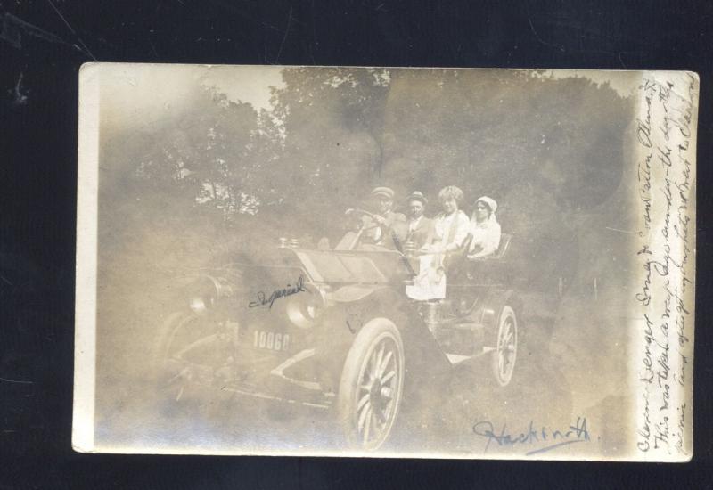 RPPC CLARION IOWA ANTIQUE AUTO CAR IMPERIAL AUTOMOBILE REAL PHOTO POSTCARD