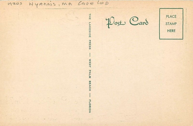 Postcard 1920s Massachusetts Cape Cod Hyannis Chowder Bowl Restaurant 24-103