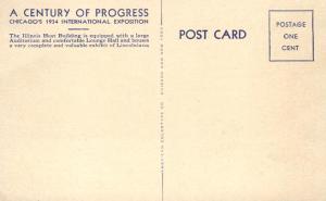 Illinois Host Building - Chicago 1934 Exposition IL, Illinois - Linen