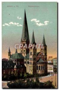 Old Postcard Bonn Münsterkirche