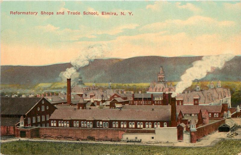 c1910 Postcard; Reformatory Shops & Trade School, Elmira NY Chemung County